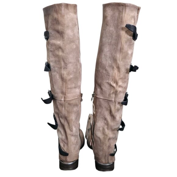 A.S. 98 Shaylynn Tatum Boot Taupe Suede Knee High Size 38 - Picture 7 of 16